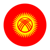 kyrgyzstan platt avrundad flagga med transparent bakgrund png