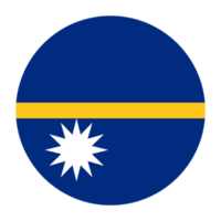 Nauru Flat Rounded Flag with Transparent Background png