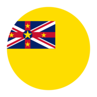niue platt avrundad flagga ikon med transparent bakgrund png