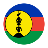 New Caledonia Flat Rounded Flag with Transparent Background png
