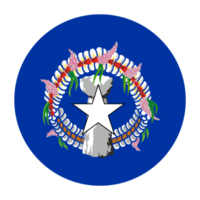 Northern Mariana Islands Flat Rounded Flag Icon with Transparent Background png