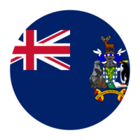 georgia del sur y las islas sándwich del sur icono de bandera redondeada plana con fondo transparente
