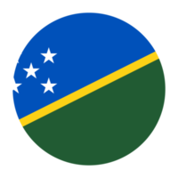 ícone de bandeira plana arredondada das Ilhas Salomão com fundo transparente png