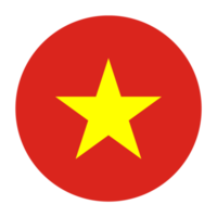 Vietnam Flat Rounded Flag Icon with Transparent Background png