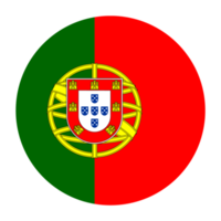 Portugal Flat Rounded Flag Icon with Transparent Background png