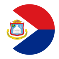 sint maarten ícone de bandeira plana arredondada com fundo transparente png