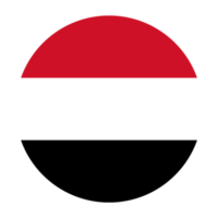 yemen icono de bandera redondeada plana con fondo transparente png