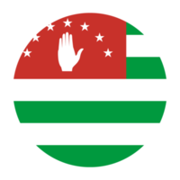 Abkhazia bandeira plana arredondada com fundo transparente png