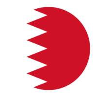 bahrain flache abgerundete flagge mit transparentem hintergrund png