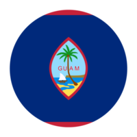 Guam Flat Rounded Flag with Transparent Background png