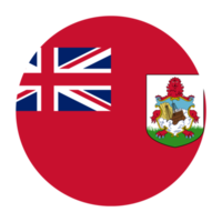 Bandeira plana e arredondada das Bermudas com fundo transparente png