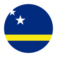 Curacao vlak afgeronde vlag met transparant achtergrond png