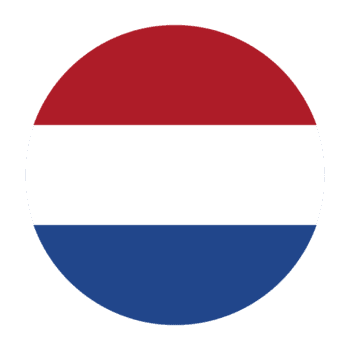 Netherlands Flat Rounded Flag with Transparent Background png