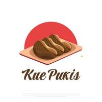 ilustración de kue pukis, pastel tradicional indonesio. kue pancong ilustración vectorial vector