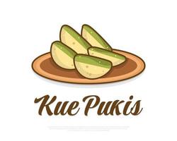 ilustración de kue pukis, pastel tradicional indonesio vector