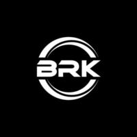 BRK letter logo design in illustration. Vector logo, calligraphy designs for logo, Poster, Invitation, etc.