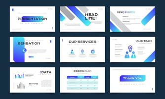 Modern and Clean Presentation Template Design with Infographic Elements. Use for Presentation, Branding, Flyer, Leaflet, Marketing, Advertising, Annual Report, Banner, Landing Page, and Website Design vector