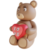 3D illustration 3D illustration of a teddy bear png