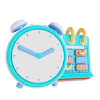 horario de negocios de ilustración 3d png