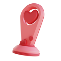 3D illustration love location png