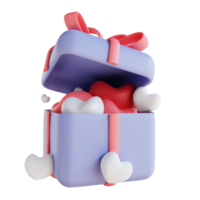 3D-Darstellung Liebesgeschenkbox png