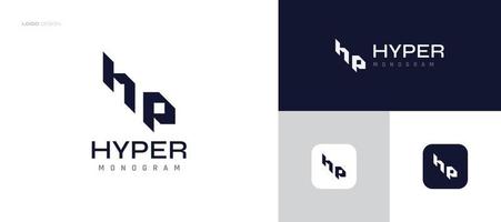 Initial H and P Logo Design with Abstract and Modern Concept. HP Logo for Business and Brand Identity vector