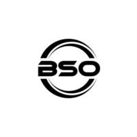BSO letter logo design in illustration. Vector logo, calligraphy designs for logo, Poster, Invitation, etc.