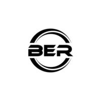 BER letter logo design in illustration. Vector logo, calligraphy designs for logo, Poster, Invitation, etc.