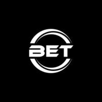 BET letter logo design in illustration. Vector logo, calligraphy designs for logo, Poster, Invitation, etc.