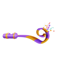 ilustração 3d trompete png