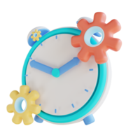 gestion du temps d'illustration 3d png