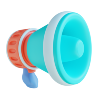 megafone de ilustração 3D png