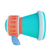 megafone de ilustração 3D png