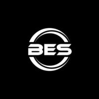 BES letter logo design in illustration. Vector logo, calligraphy designs for logo, Poster, Invitation, etc.