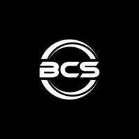 diseño del logotipo de la letra bcs en la ilustración. logotipo vectorial, diseños de caligrafía para logotipo, afiche, invitación, etc. vector