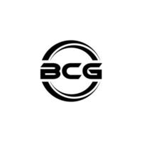 diseño del logotipo de la letra bcg en la ilustración. logotipo vectorial, diseños de caligrafía para logotipo, afiche, invitación, etc. vector