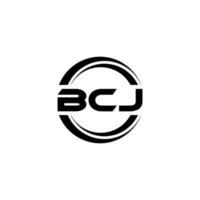 BCJ letter logo design in illustration. Vector logo, calligraphy designs for logo, Poster, Invitation, etc.