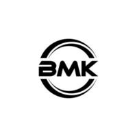 BMK letter logo design in illustration. Vector logo, calligraphy designs for logo, Poster, Invitation, etc.