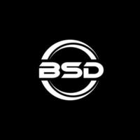 diseño de logotipo de letra bsd en ilustración. logotipo vectorial, diseños de caligrafía para logotipo, afiche, invitación, etc. vector