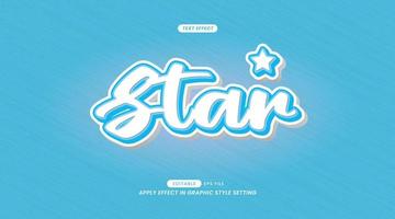 Editable Text Effect - Star Slogan with Background vector