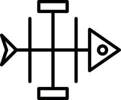 Fishbone Diagram Vector Icon Design