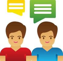 Face To Face Conversation Vector Icon Design