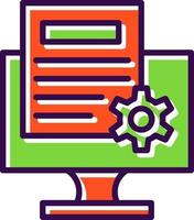 Content Management System Vector Icon Design