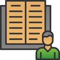 Diary Study Vector Icon Design