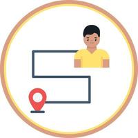 diseño de icono de vector de mapa de viaje del cliente