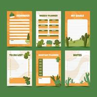 Cactus And Succulent Journal Template vector