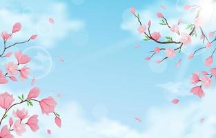 Peach Blossom Background vector