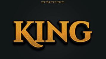 3D text golden color king vector file