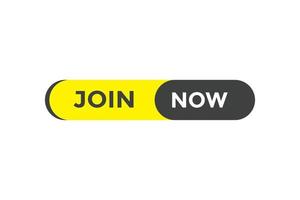 Join now button web banner templates. Vector Illustratio