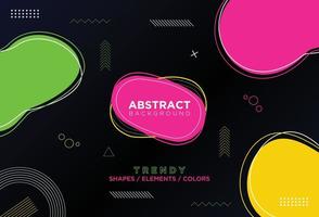 diseño de fondo abstracto de formas geométricas y líquidas con apariencia moderna vector